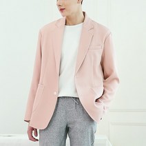 단군 남성용 베이직 세미 오버핏 투버튼 자켓