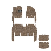 포시즌 차량용 코일매트 확장형 브라운, 기아, 올뉴/더뉴 카니발(9인승 1열+2열), 기아