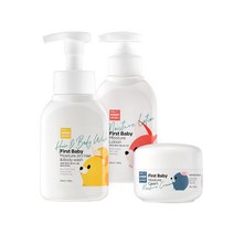 케이맘 베이비 처음 헤어 앤 바디워시 290ml + 보습 로션 225ml + 크림 50ml 아토 목욕 세트, 1세트