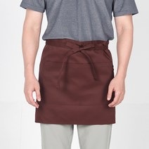 팀쿡 허리형 반 앞치마 TDA-301 110 x 41 cm, 브라운, 1개