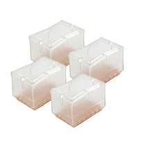 층간소음방지 실리콘 의자캡 직사각 9호 24~30 x 39~47 mm, 4개