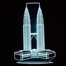 홈마인 LED 3D 무드등 J1type a good many others 시리즈, J101 쌍둥이빌딩