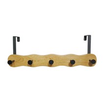 숲속애 웨이브 도어후크 5구, 블랙, 1개