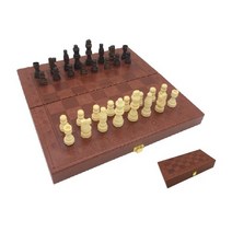 접이식 고급형 가죽 체스 보드게임 세트, 혼합색상