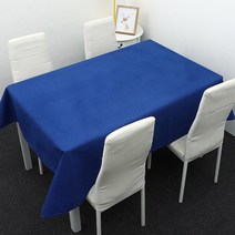 마켓피오 주방 린넨 레이스 고급 식탁보, 블루, 140 x 180 cm