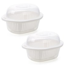 블럭마트 주방 식기 보관 물빠짐 건조기 2p, 화이트