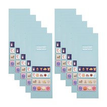 스튜디오에잇 마스킹 테이프 4종 세트 S 15 x 50 mm, 음식, 10세트