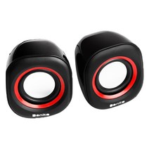 앱코 BONITA PC 스피커 SP-10, 블랙 + 레드
