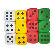 고무 스펀지 주사위 6 x 6 cm 4종 세트, 3세트