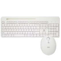 쓰리엠 스마트폰거치 무소음 무선키보드마우스세트, MK350, 화이트, 일반형