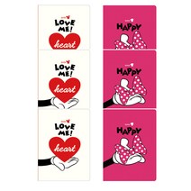 디즈니 미키미니 유선 제본 노트 2종 세트, White, Pink, 3세트