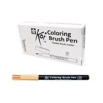 SAKURA 코이 칼라링 브러쉬펜 12p 세트, 우디브라운, 1세트