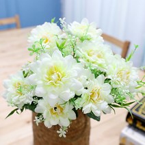 조아트 조화 성묘꽃 12대 쏠데이지 3p, 크림