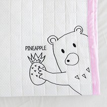이지베이비 이지워싱 아기 인견 자수 쿨매트, 핑크