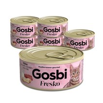 고스비 키튼 프레스코 캣 간식캔 6p, 참치와닭고기우유, 70g, 6개