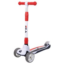 FILA 휠라 스쿠터 JR 아동용 저학년 접이식 높낮이조절 네발 LED휠 KR120, 화이트