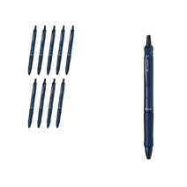 파이롯트 아크로볼M 유성볼펜 0.7mm BAB-15F, 네이비 + 블랙심, 10개