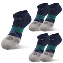 PGA 남성 쿠션 압박 스니커즈 골프양말 PGAM-05 5족, 네이비