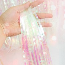 홀로그램 은박 파티커튼, 투명