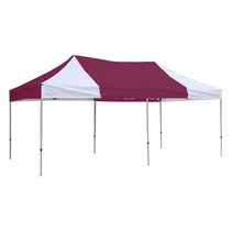 홍캐노피 기본형 스틸 접이식 행사용 캐노피 천막 32mm x 2m x 2m, 와인 + 백색, 1개