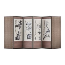 남원목기 미니멀 옥 반야 사군자 6폭 병풍, 1개