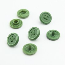 썬그립 유니크 티단추 11mm, 카키, 40개