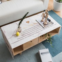 블럭마트 북유럽풍 사각형 거실 테이블 커버 겸 식탁보, TYPE2, 80 x 180 cm
