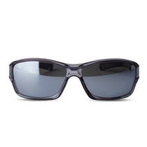 오클랜즈 편광 보잉 패션 선글라스, 그레이 크리스탈 프레임 + 실버 미러 렌즈