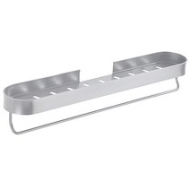 모나코올리브 메탈라인 라운딩 멀티선반 타월바형 50cm + 실란트픽스, 실버, 1세트