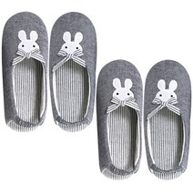 래빗원스 덧신 실내화 2p, 그레이