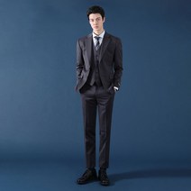 리버클래시 남성용 솔리드 피크드카라 정장 조끼 LGS12410