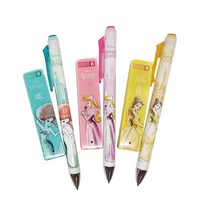 디즈니 프린세스 샤프 3종 + 샤프심 24p x 3종 세트 C 인어공주 오로라 벨, 0.5mm, 1세트