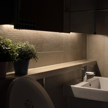 무선 충전식 LED 붙이는 조명 간접 센서등 무드등 현관 화장실, 웜옐로우