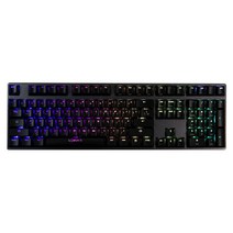 덱 만텔라 CBL-108S RGB 갈축 한글버전 키보드, 블랙, 일반형