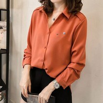 루나걸 비엔나 진주코사지 긴팔 블라우스