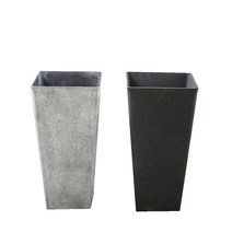 러버플랜터05 FRP화분 2p, BLACK WASH, CONCRETE