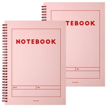 포포팬시 하드커버 포인트 컬러 노트, 핑크, 2권