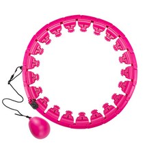놀자리빙 롤러코스터 문어 빨판 다이어트 훌라후프 24구, 핑크