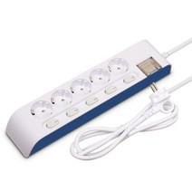 하이탭 디자인 안전 개별 스위치 멀티탭 5구 16A HIPMP-5, 3m, 1개