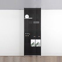 타공판닷컴 가벽 인테리어 사무실 셀프 파티션 70 x 200 cm, 블랙