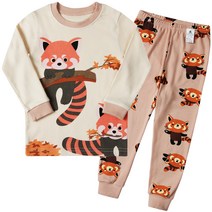 퓨코 아동용 판다 오가닉 내의 상하 세트