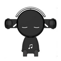 어반카 차량용품 쁘띠뮤직 중력 핸드폰거치대, 1개, 블랙