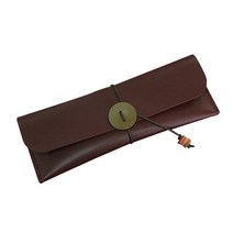 더보테가 핸드메이드 가죽 필통 + 펜슬캡 세트 각인 무, A급비비지 바이올렛, 1세트