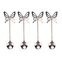 플라이토 버터플라이 커트러리 티스푼, 실버, 4개
