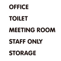 디자인아지트 아크릴 도어사인 5종 세트 OFFICE, 검정색