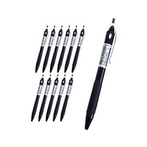 아이비스 아이볼 볼펜 0.5mm, 검정(01455), 12개