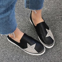 여성용 아이지 별 통굽 슬립온 운동화 2.5cm