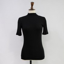 코코블랑 여성용 스판 반폴라 티셔츠