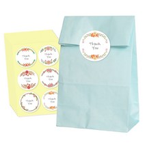 종이 각대봉투 소 50p + 화관 스티커 B 54p 세트, 하늘, 1세트