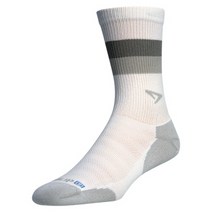드라이맥스 러닝 라이트 메쉬 크루 스포츠양말, 화이트 + 그레이